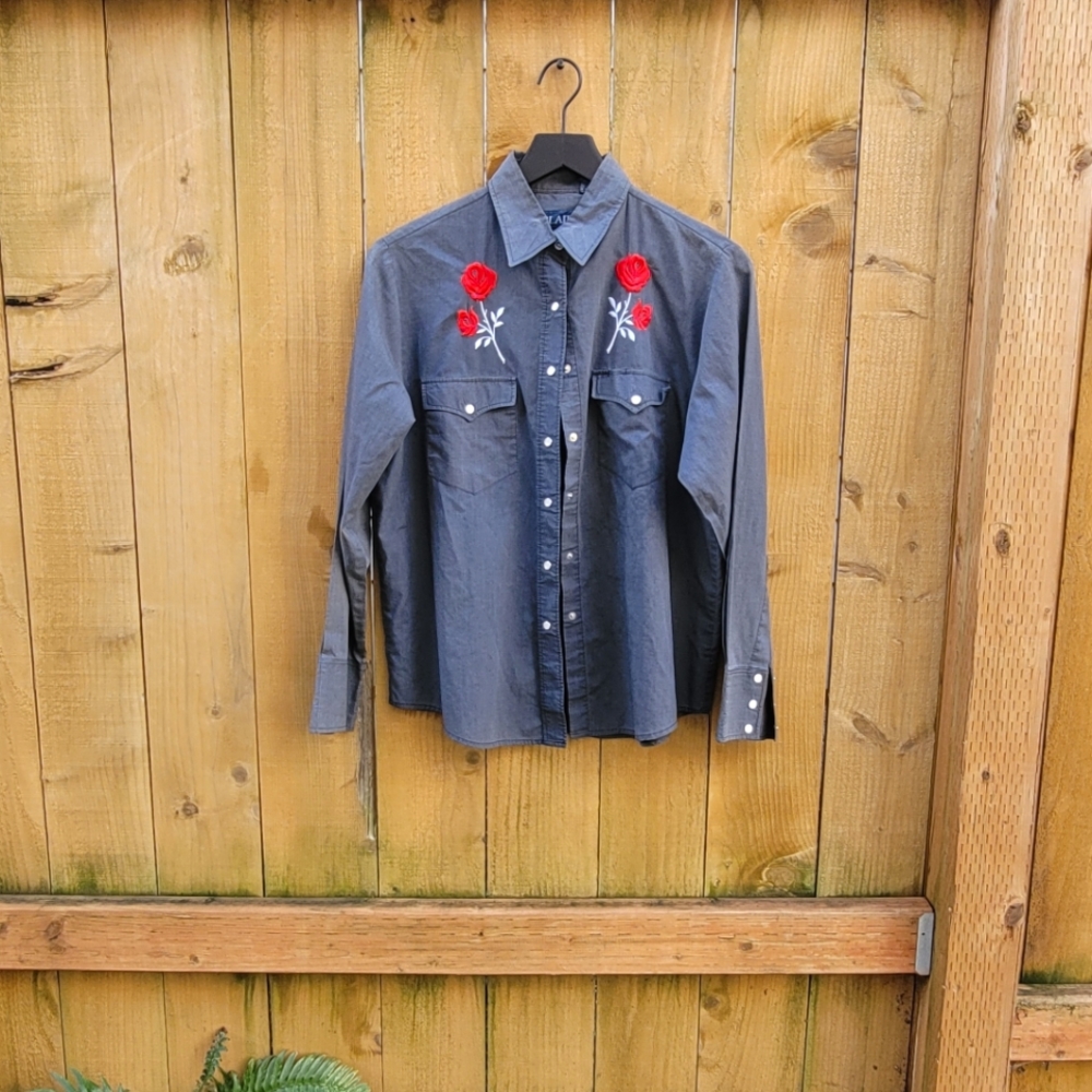 Embroidered Button Down